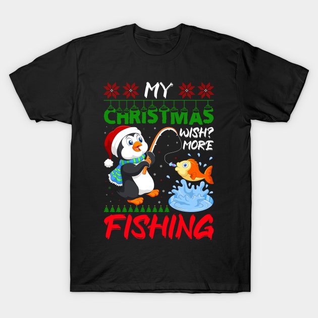 Christmas Fishing T-Shirt by 99% Match